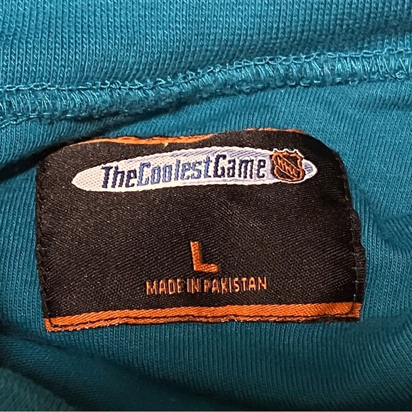 Vintage 90s NHL The Coolest Game San Jose Sharks Embroidered Mock Neck Top - Picture 7 of 9